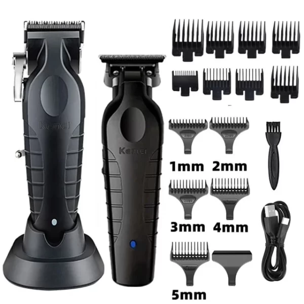 ست ماشین اصلاح و خط زن KEMEI 2296+KEMEI 2299