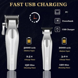 ست ماشین اصلاح و خط زن سالنی کیمی مدل Kemei Km_3023_702&1798