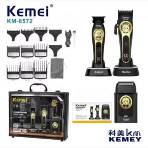 ست 3عددی ماشین اصلاح،خط زن و شیور کیمی مدل KM-8572 (گارانتی دار)